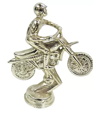 Vintage Dirt Bike Motorcycle TROPHY Topper Metal Gold Tone #OT • $14.50