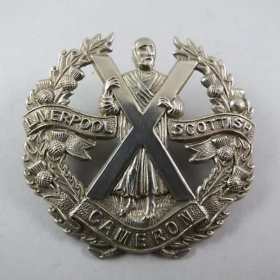 Military Badge Liverpool Scottish Cameron Highlanders British Army Infantry • £5