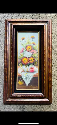 Vintage Palencia Original Oil Painting On Canvas Signed 70s 22” Inch • $40