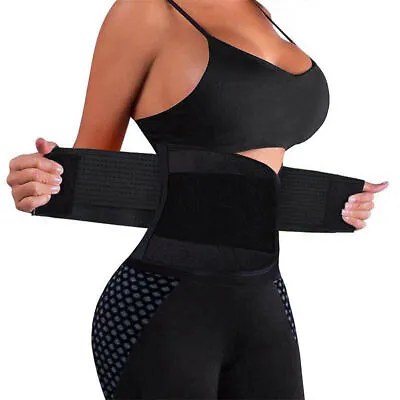 Women Waist Trainer Cincher Trimmer Sweat Belt Corset Body Shaper Gym Shapewear • £6.99