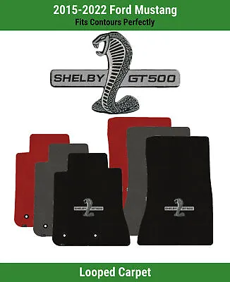 Lloyd Loop Front Mats For '15-22 Mustang W/Silver Shelby Snake GT500 • $138.99