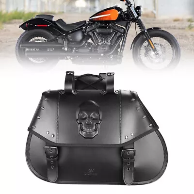 Side Storage Bags Motorcycle Saddlebags Universal Bag 60L Black • $70.48