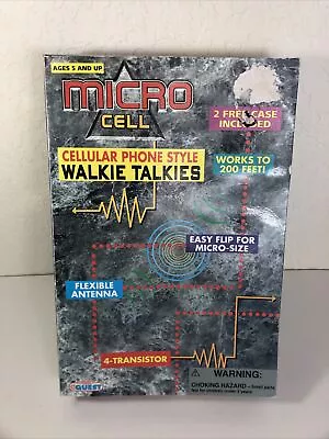 Manley Toy Quest Micro Cell Cellular Phone Style Walkie Talkies Sealed • $41.39