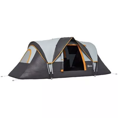 Outsunny Outdoor  Camping Tent For 5-6 W/ Bag Fibreglass & Steel Frame • £92.99