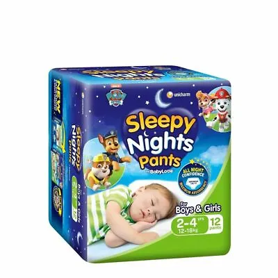 $12.95 • Buy Babylove Sleepy Nights Overnight Pants Sizes 2-4 Years