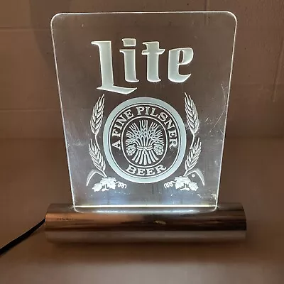 VTG OG Miller Lite Beer Sign Works Light Up Pilsner Made By Everbrite Electric • $39.99