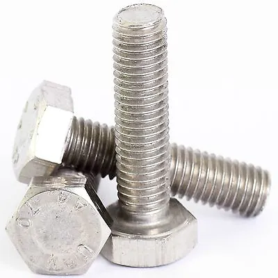 M4 M5 M6 M8 A2 Stainless Hex Head Set Screws Fully Threaded Hexagon Bolts Din933 • £67.97