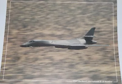 U.S.A.F./ROCKWELL INTERNATIONAL B-1B BOMBER 2-SIDE COLOR POSTER 8-1/2  X 11   *1 • $17.99