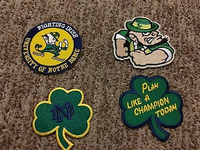Notre Dame Football Patches Lot Of 4 Brand New! Irish Shamrock  • $15