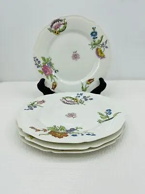 Charles Martin & Duche Floral Morning Glory Bread & Butter Plates SET Of 4 • $40