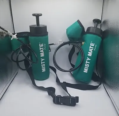 Lot Of 2 Misty Mate Pump Hiking Personal Portable Air Cooler Mister Spray Green • $55.99