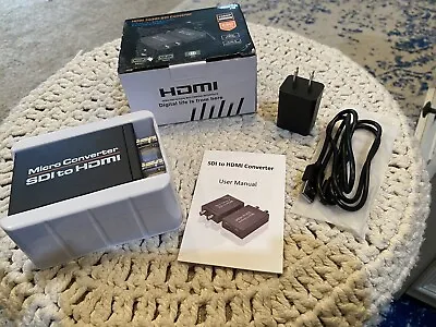 SDI To HDMI + SDI Mini HD Video Micro Converter 1 To 2 Audio Format Detection V1 • $34.95