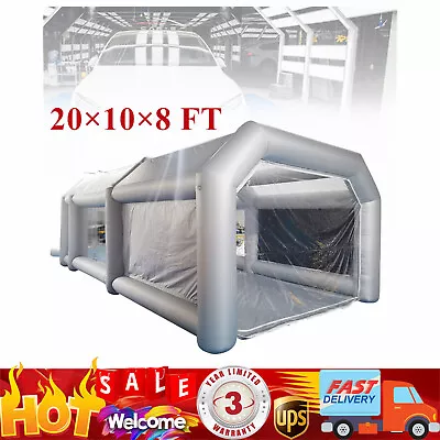 Inflatable Paint Booth Portable Spray Paint Car Tent 2-Filter System 20×10×8 FT! • $426.55