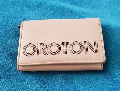 OROTON Brown Beige Leather Wallet Purse B7 • $35.75