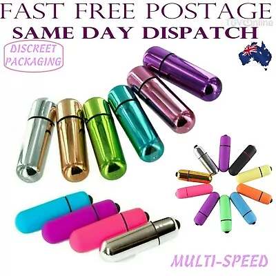 Mini Vibrating Bullet G-spot Dildo Vibrator Adult Sex Toy Massager Wand Women AU • $11.99