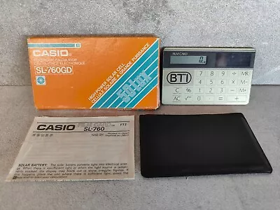 £15 • Buy Boxed   BT  Vintage Casio SL-760GD Solar Powered  Credit Card Calculator 1980's