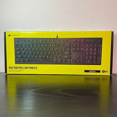 CORSAIR K60 RGB PRO Low Profile Wired Mechanical Gaming Keyboard - Black • $40