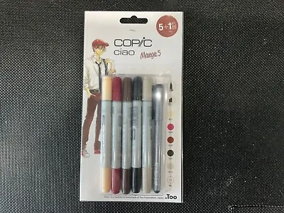 COPIC Ciao Coloured Marker Pen - 5+1 Set Manga 5 For Art & Crafts Colouring • £15