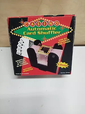 6-Deck Card Shuffler Black 6 Deck 1.25 Pounds Great Craftmanship Shuffling • $10