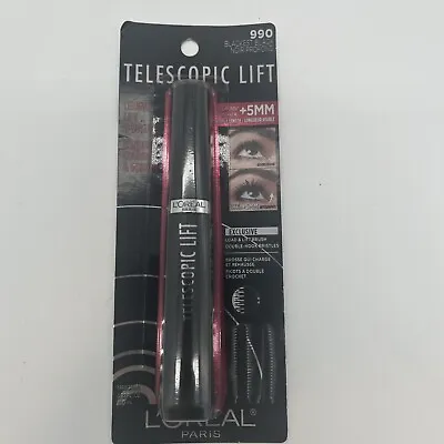 L'Oreal Paris Telescopic LIFT Lengthening Mascara 990 Blackest Black NEW • $7.99