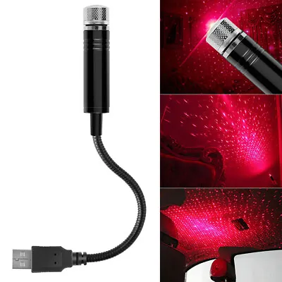 $7.99 • Buy USB Car Atmosphere Blue Star Light Mini LED Projection Lamp Star Night Laser