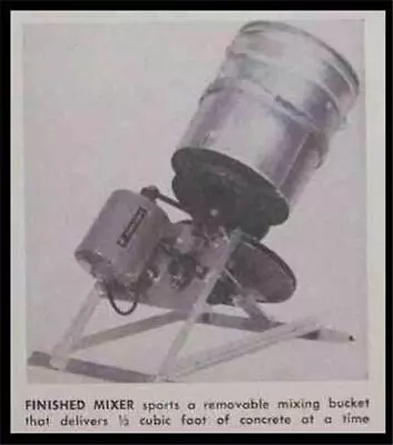 5 Gallon Cement Mixer How-To Build PLANS Electric Power • $6.99