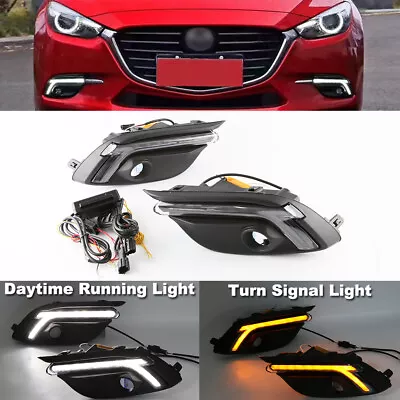 DRL LED Daytime Running Light Lamp With Turn Signal For Mazda 3/Axela 2017-2018 • $91.99