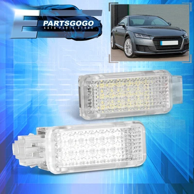 $9.99 • Buy For Audi A1 A3 A5 A6 A7 Q5 Q7 VW GTI Beetle White LED Door Courtesy Lights Pair