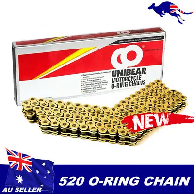 $53.95 • Buy Gold 520 120L CHAIN 120 LINK O-RING MOTORCYCLE YAMAHA DT200R WR200R TTR230 SR250