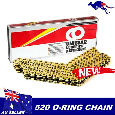 $53.95 • Buy Gold 520 120L CHAIN 120 LINKS O-RING FOR KTM SX200 EXC250 GS MX SX 250