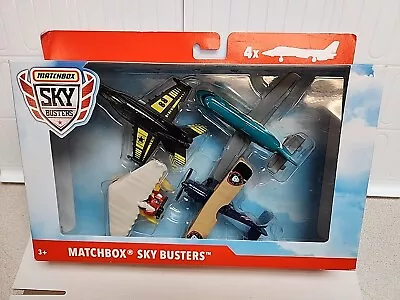 2019 Matchbox Sky Busters Airplanes Diecast Vehicles 4 Pack  NIB Military GCC91 • $9.99