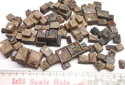 Diorama 1/35 60 Piece Unpainted Cargo Boxes Crates Buy 2 Get 3 Save $25! • $24.95