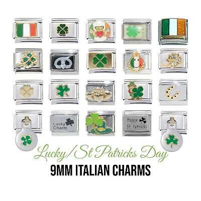 Irish Lucky 9mm Italian Charm - Fits 9mm Classic Italian Charm Bracelets • £5.99