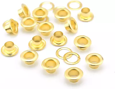 200 Sets 3/16  Eyelets And Grommets Metal Eyelets Grommet Kit With Washers Back • $13.99