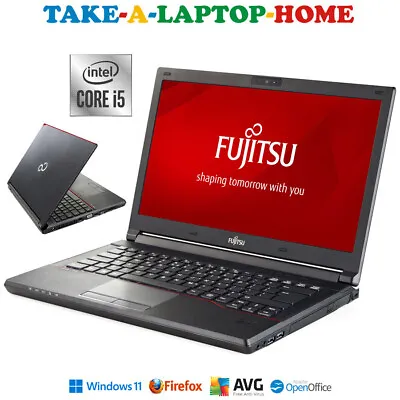 Fujitsu LifeBook Windows11 Laptop Red Stripe Design Gaming GFX 256Gb SSD HD 14  • £234.99