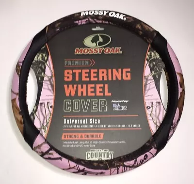 MOSSY OAK PREMIUM PINK CAMO STEERING WHEEL COVER  Break-Up Pink Universal NWT • $19.96