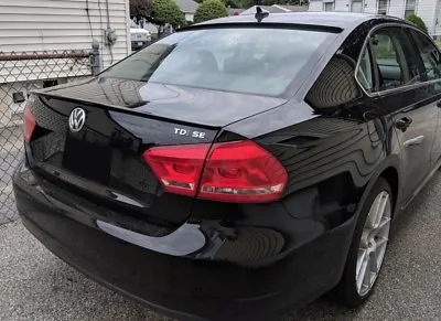 REAR TRUNK SPOILER Lip PAINTED BLACK - ULTRA LIGHT BLOW MOLDED - VW USA PASSAT • $39.90