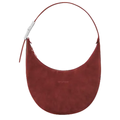 Longchamp Roseau Medium Half Moon Leather Shoulder Bag Hobo ~NWT~ Mahogany • $325