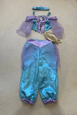 Disney Princess Jasmine Aladdin Costume Fancy Dress Dress Up 4 Pieces 7-8 Years • £8