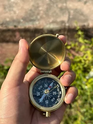 Nautical Vintage Compass Brass WWII Military Pocket Compass • $59.49