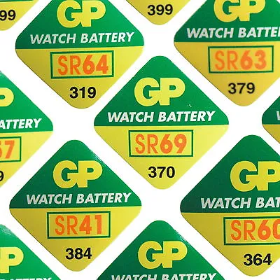 All Sizes Of 1.55v GP Silver Oxide Button Coin Cell Batteries Watch Battery UK • £1.50