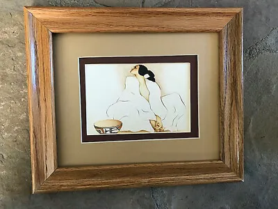 R C Gorman ZIA WOOD Framed Matted Navajo Print WITH GLASS 8 X 10  • $24.50