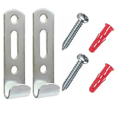 Heavy Duty Picture J Wall Picture Hooks Mirror Hanger Frame Hanging Screws • £2.79