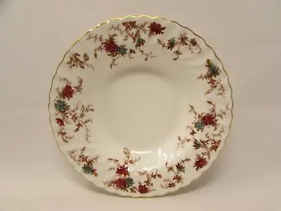 Ancestral By Minton Soup Bowl Fife Wreath Backstamp Floral Gold Trim B274 • $13.99