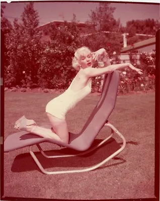 Mamie Van Doren Sexy Leggy Swimsuit Glamour Pin Up Original 4x5 Transparency • $59.99