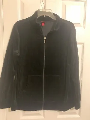 Merona Zippered Front WarmUp Jacket Black Size 1 • $12.95