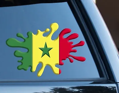 Senegal Sénégal Senegaal Dakar West Flag Splat Decal Sticker Suitcase Sport • $3.78