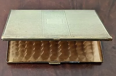 £11.95 • Buy AGME Swiss Made Vintage Gold Tone Metal Cigarette Case (vacant Cartouche) VGC.