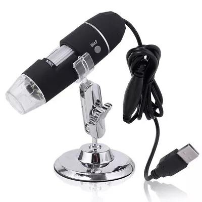 New 8 LED Light 500X USB Digital Microscope Cam Adjustable Stand Windows 7 8 • $19.99