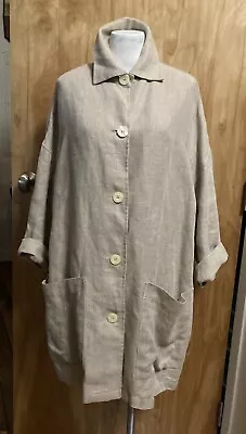 Vintage Vanessa Bruno/Paris 100% Linen  Oversized Jacket/Coat O/S • $130